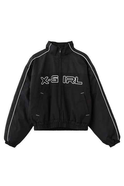 X-girl LOGO EMBROIDERY JACKET / ブラック