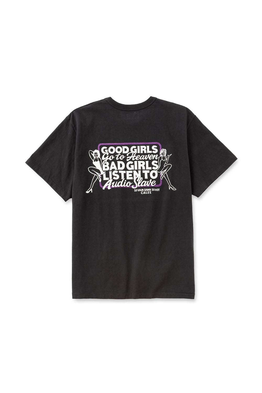 GARMENT DYE GIRLS LOGO POCKET TEE ＜NATURALLY PAINT DESIGN＞ / ブラック