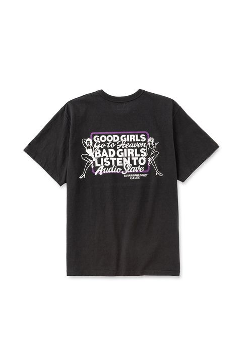GARMENT DYE GIRLS LOGO POCKET TEE ＜NATURALLY PAINT DESIGN＞ / ブラック
