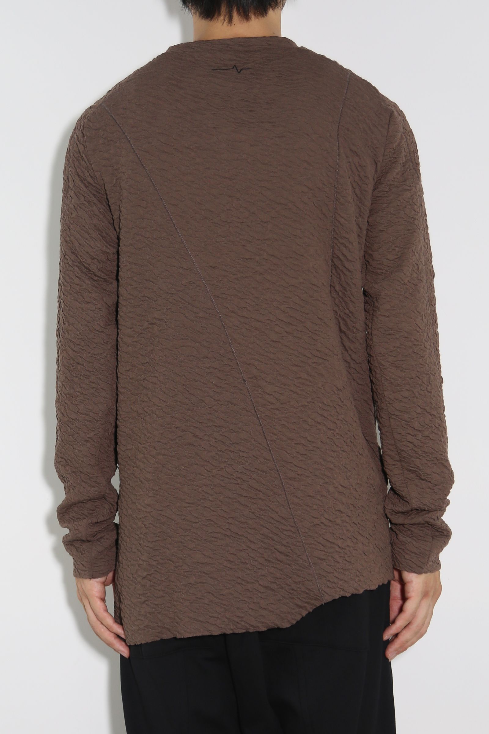 LONG SLEEVE T-SHIRT 223-301 / シボ加工ロングスリーブTee / ベージュ