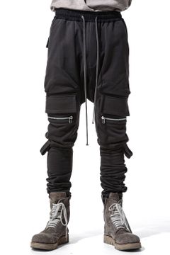 Side Zip Sweat Sarouel Skinny / ダークグレー