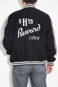 [ラスト1点 サイズXL] HG REWARD刺繍 スタジャン / ブラック