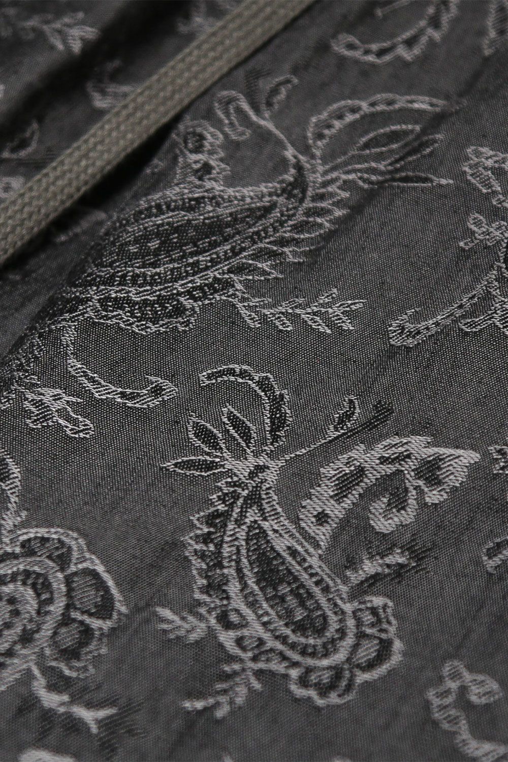 ペイズリー袴タックショーツ / Paisley Front Zip Tuck Shorts / ダークグレー / ag-9061-1