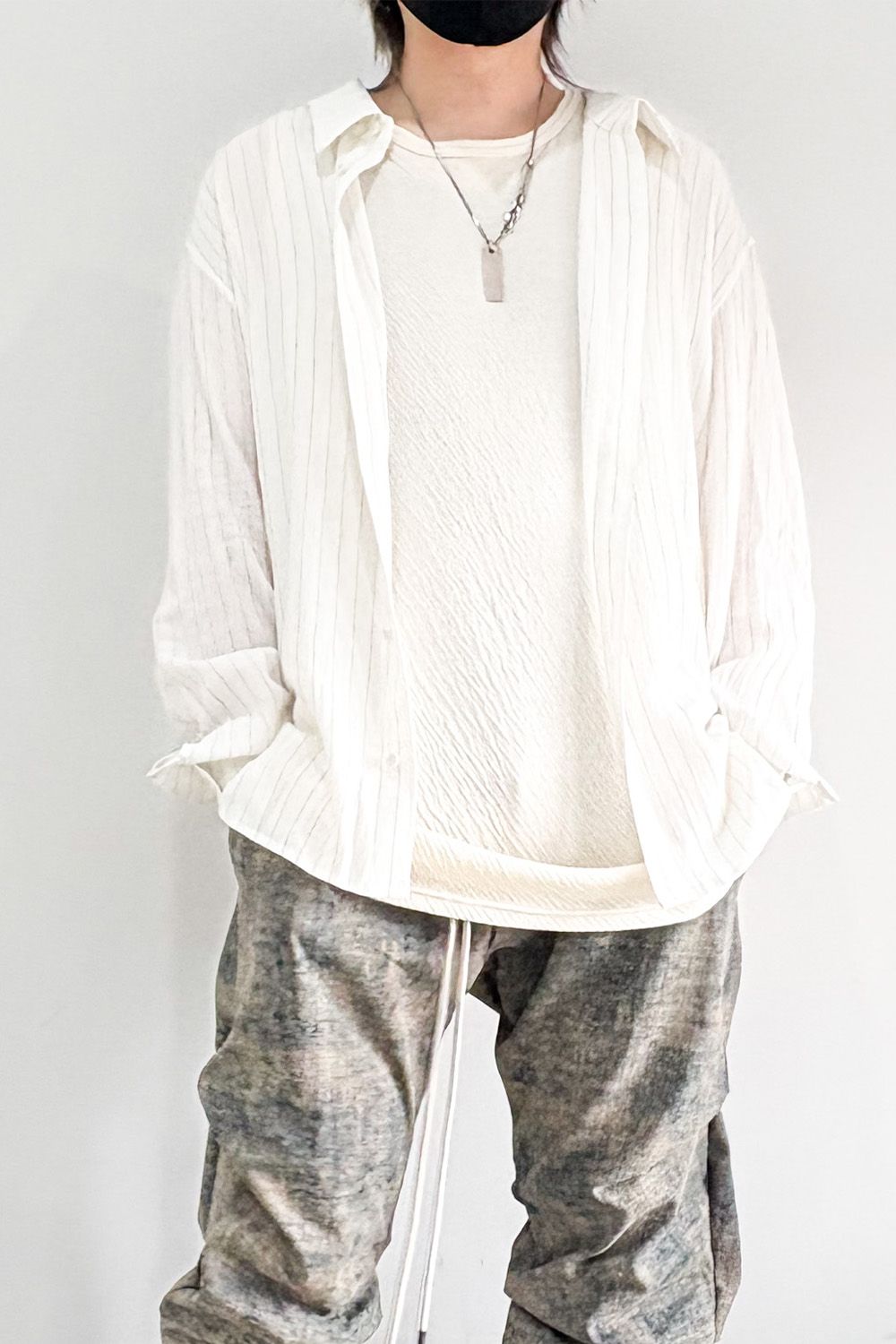 BACK FACE SHIRT / ホワイトストライプ