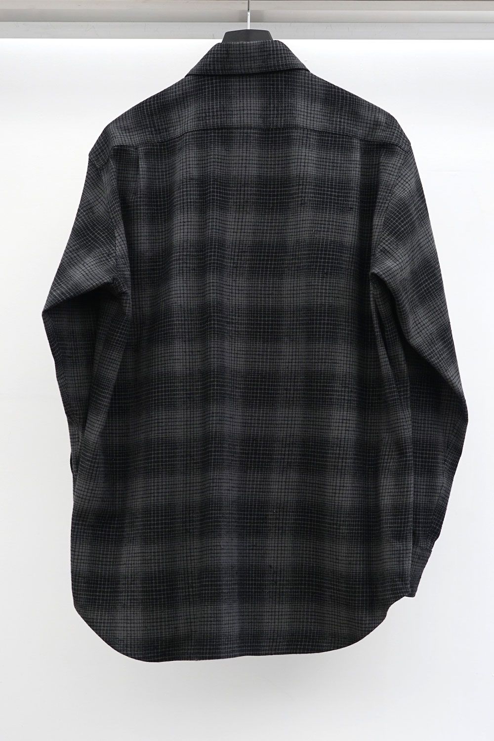 brushed check dress shirt