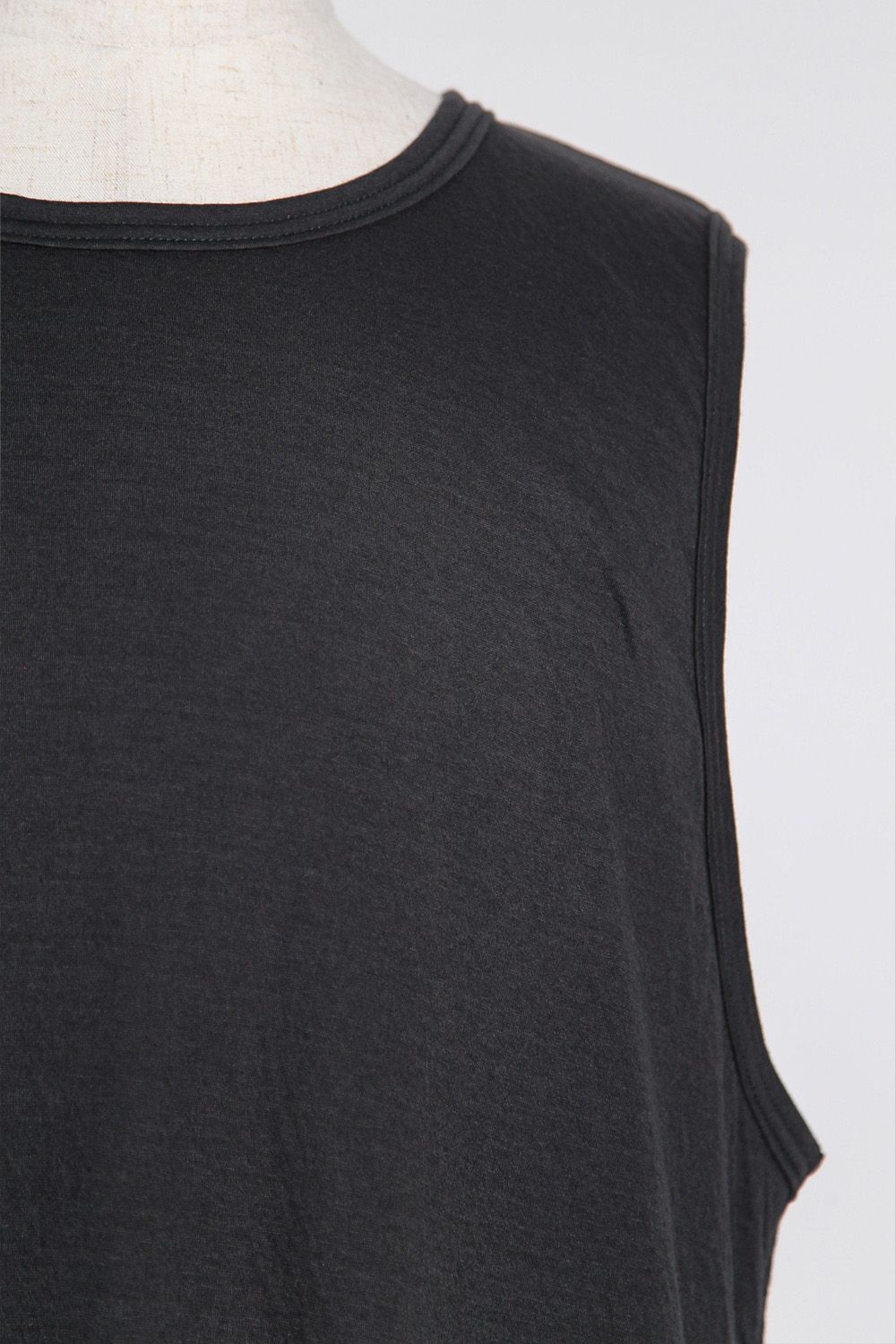 [ラスト1点 サイズ3] Double Gauze Long Tank Top / ダークグレー