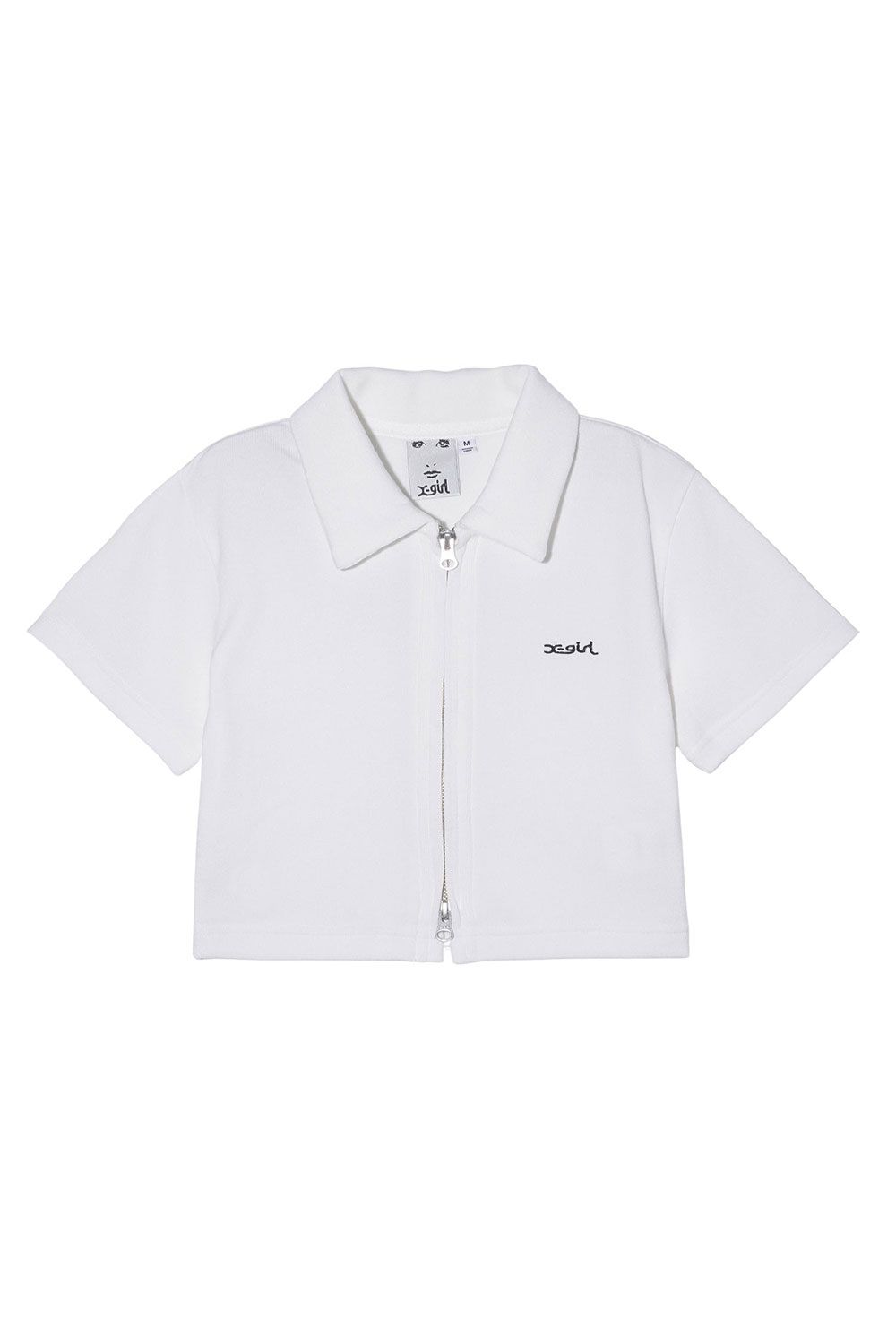 x-girl ジップアップトップ ベロア X-girl（エックスガール）の「VELOUR ZIP UP TOP（スウェット