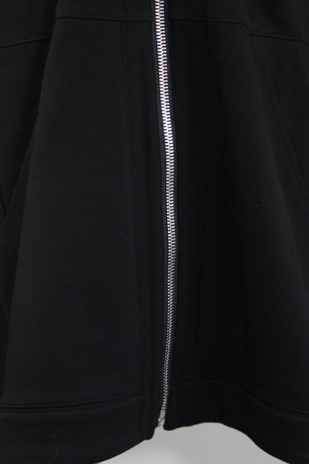 スウェットドルマンジップフーディ / Sweat Dolman Zip Hoodie / ブラック