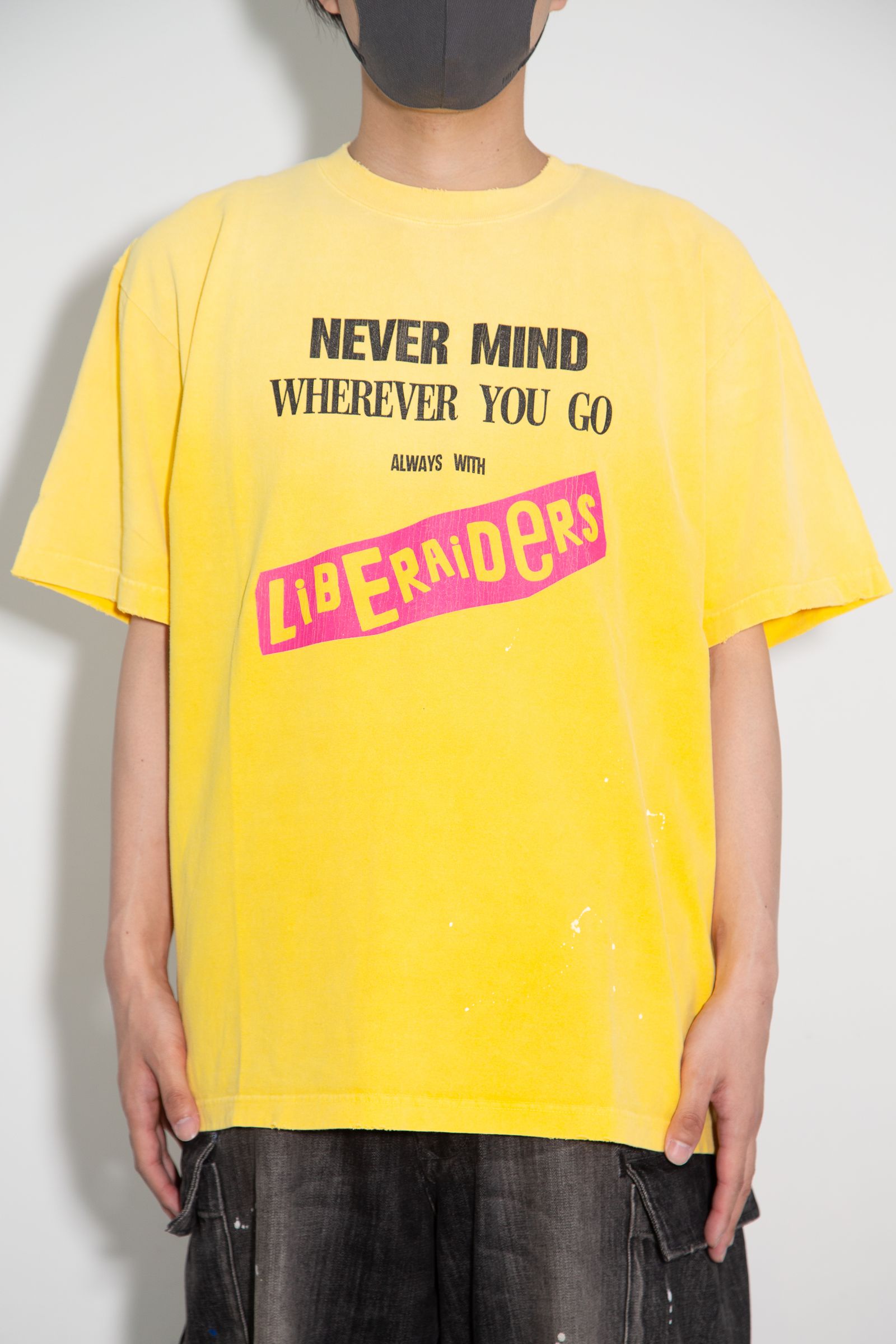 FADED PUNK LOGO TEE / イエロー