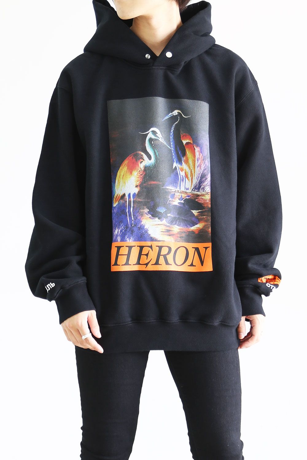 HERON PRESTON - HOODIE PLAIN HERON TIMES / ブラック