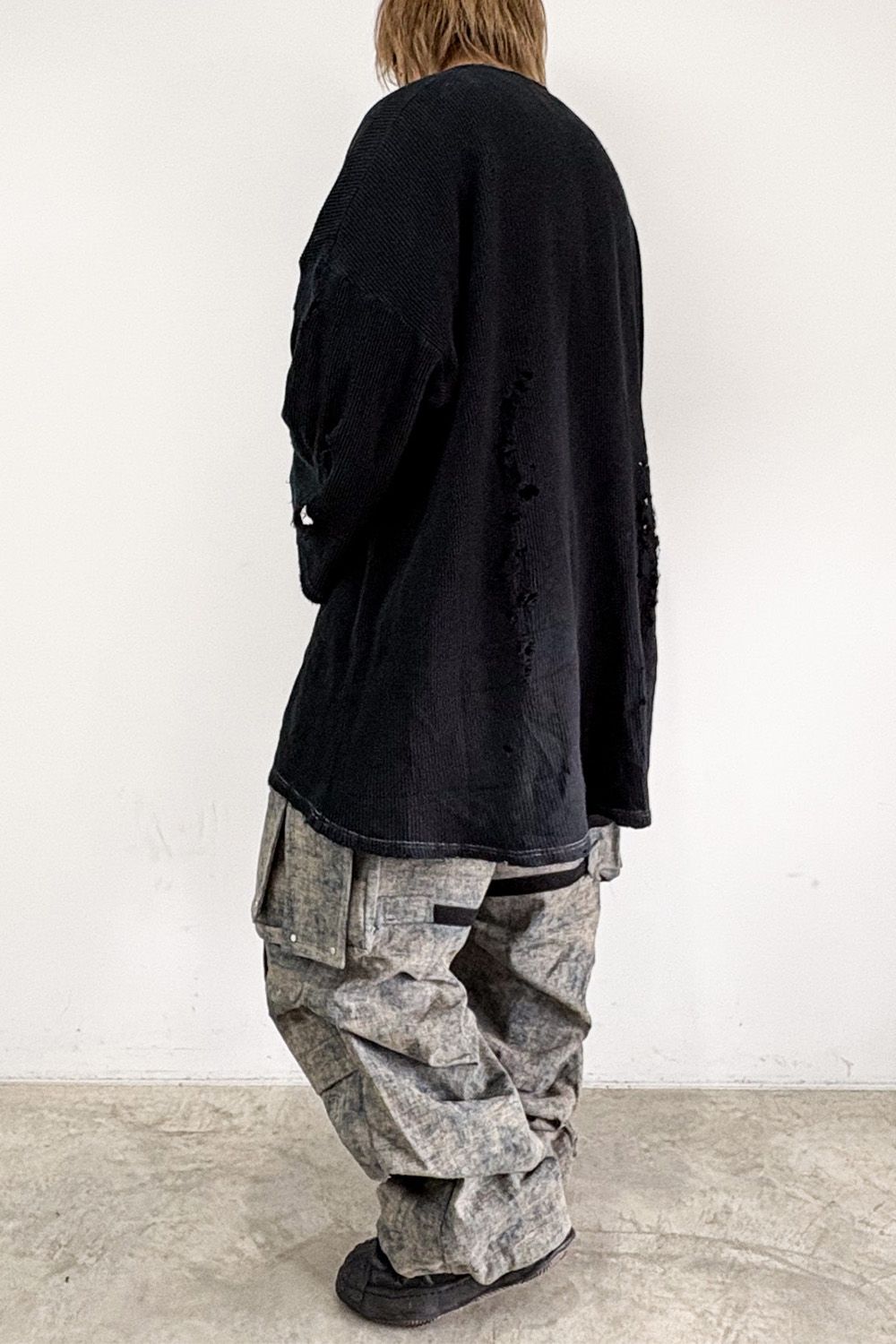 BLENDED SHADES DENIM CARGO TUCK WIDE PT / スチールブルー