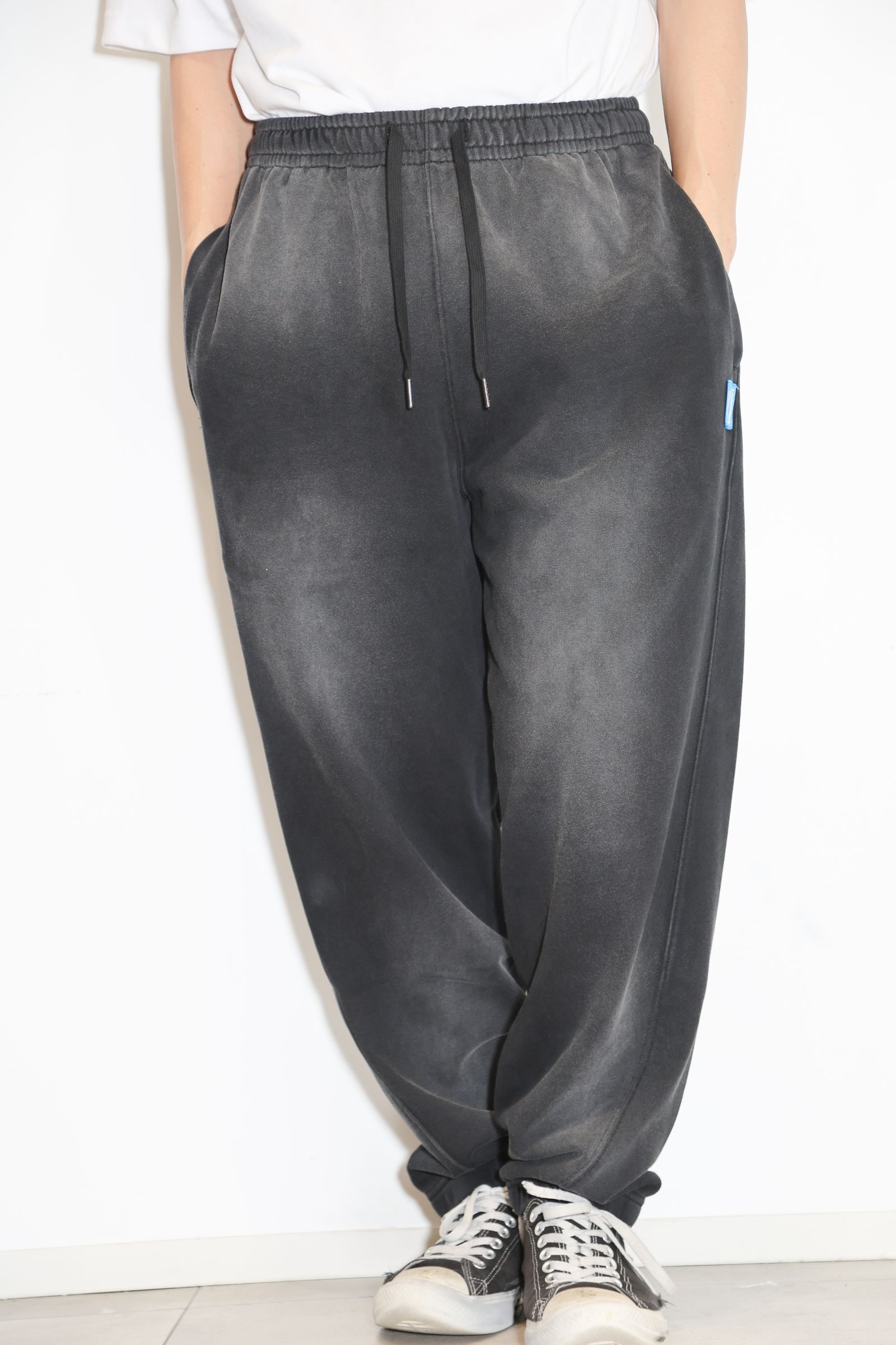 GARMENT DYED SWEATPANTS / ブラック