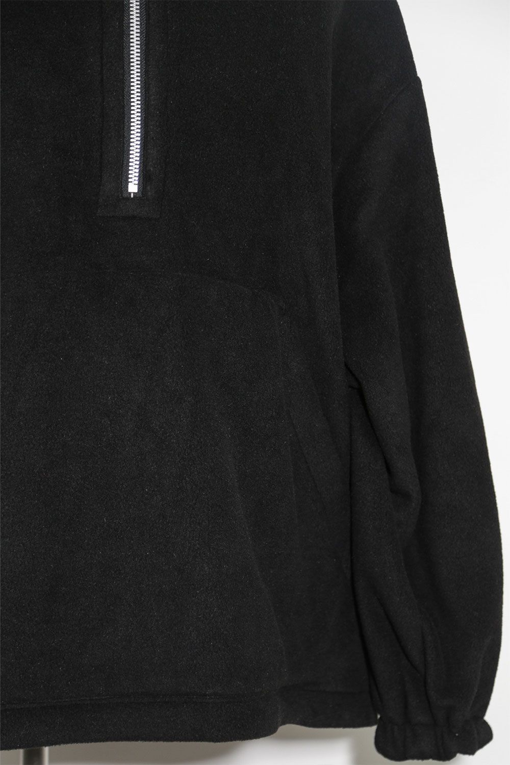 フリースハーフジップフーディー / Fleece Hoodie / ブラック / ag-10085-1