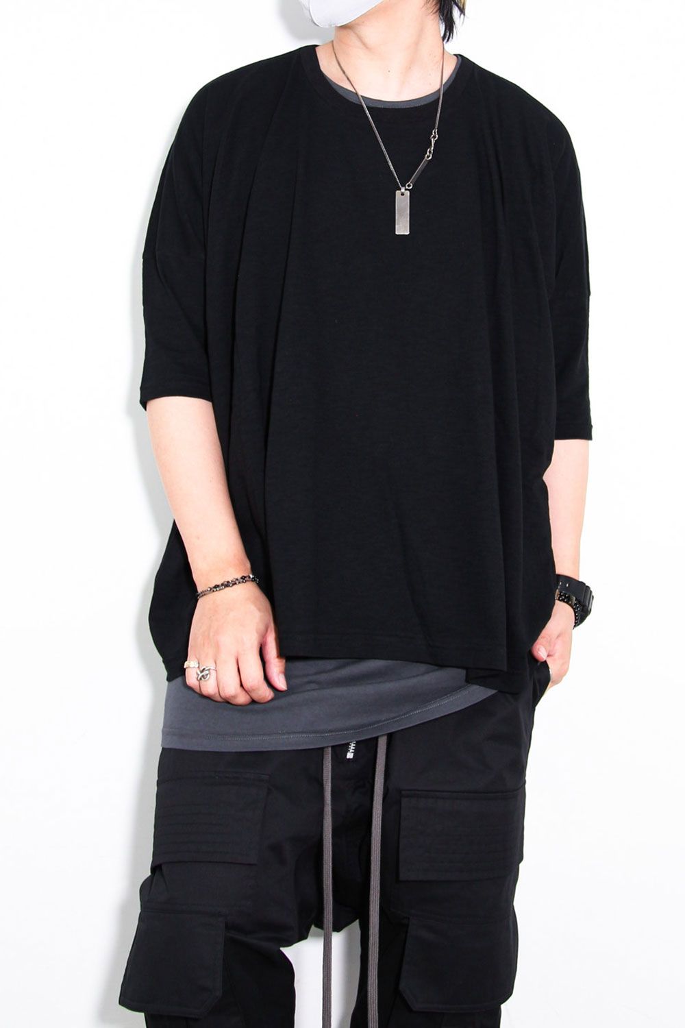 オーバーサイズドルマンTシャツ / Over Sized Dolman Tee / ブラック