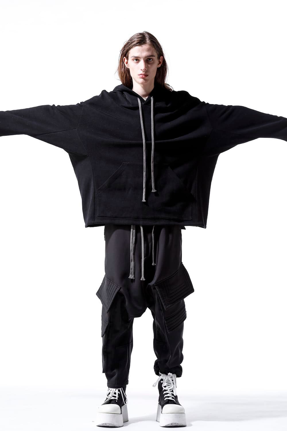 ドルマンフーディーニットプルオーバー / Dolman Hoodie Knit Pullover / ブラック