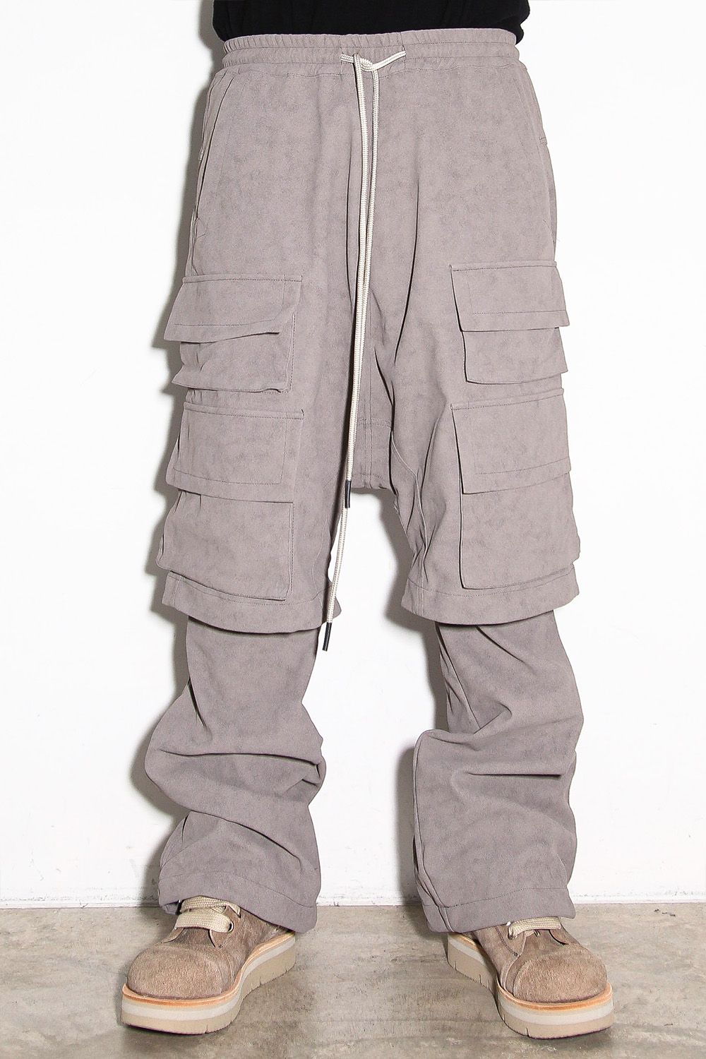 レイヤードブーツカットパンツ / LAYEDER BOOTS CUT / グレー / ag-12009