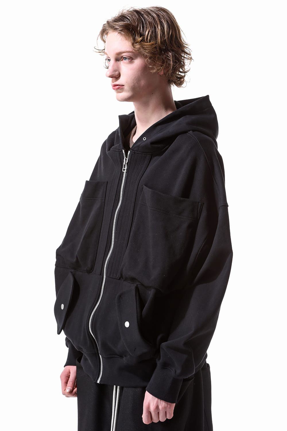 ジップフーディー / Zipp Hoodie / ブラック / ag-10044
