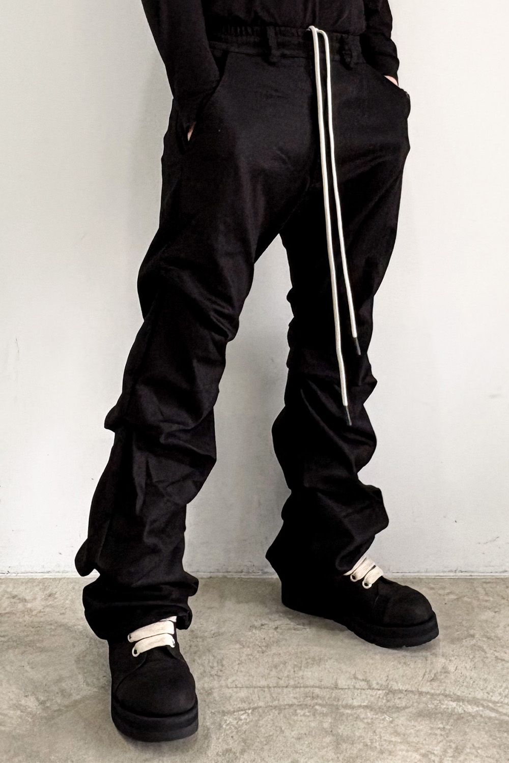 ブーツカットタックパンツ / BOOTS CUT TUCK PANTS / ブラック / ag-8060-2