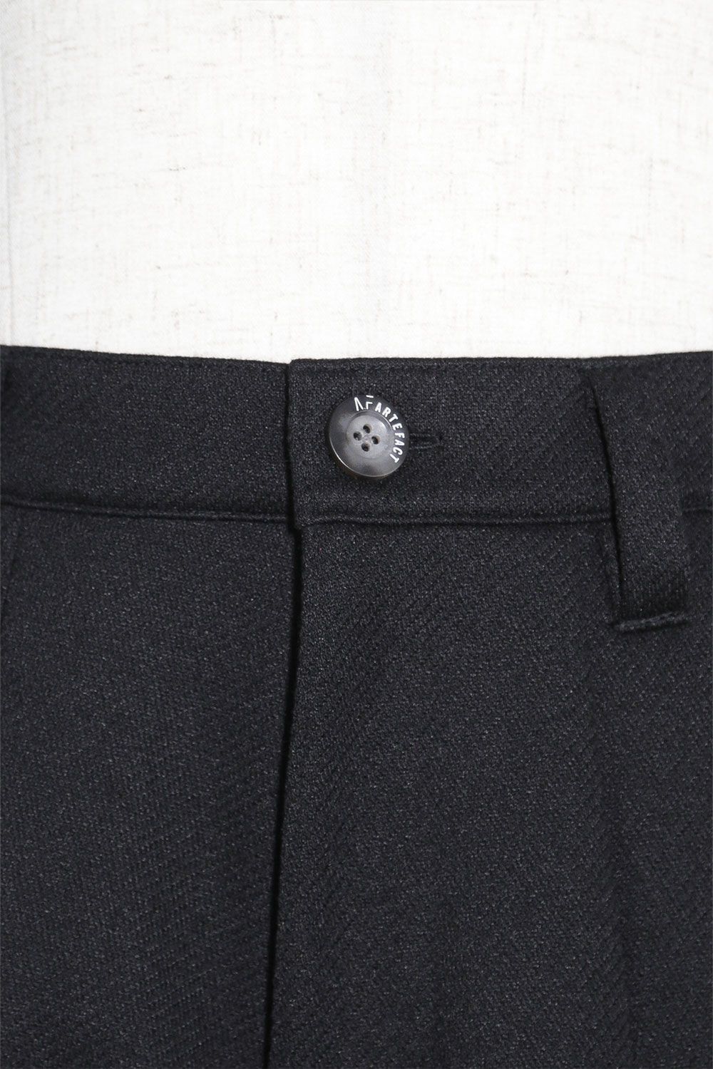 ニットタックワイドパンツ / Knitted Tuck Wide Pants / ブラック / ag-10032-2