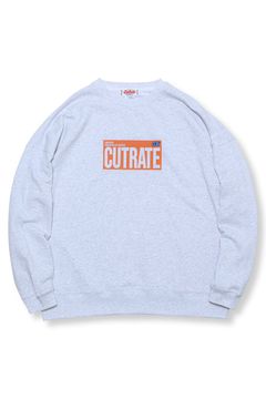 CUTRATE BOX LOGO CREW NECK SW / グレー
