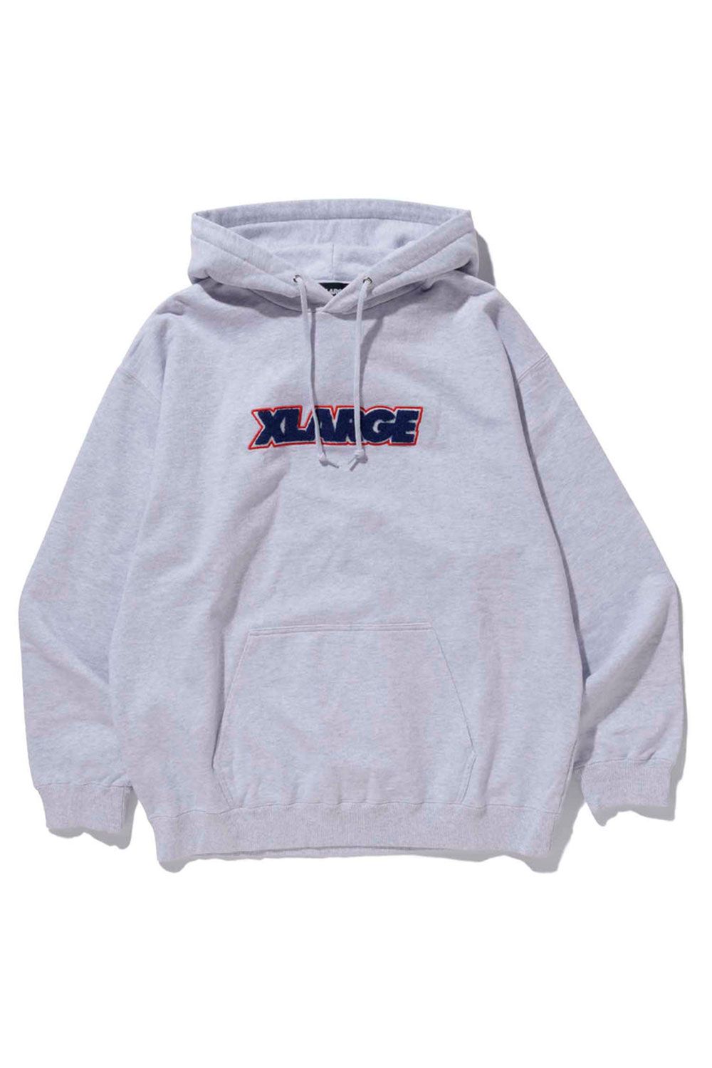 XLARGE - TWO TONE STANDARD LOGO PULLOVER HOODED SWEAT / アッシュ