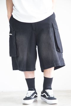 [ラスト1点 サイズ1] Faded Cargo Baggy Shorts / ブラック
