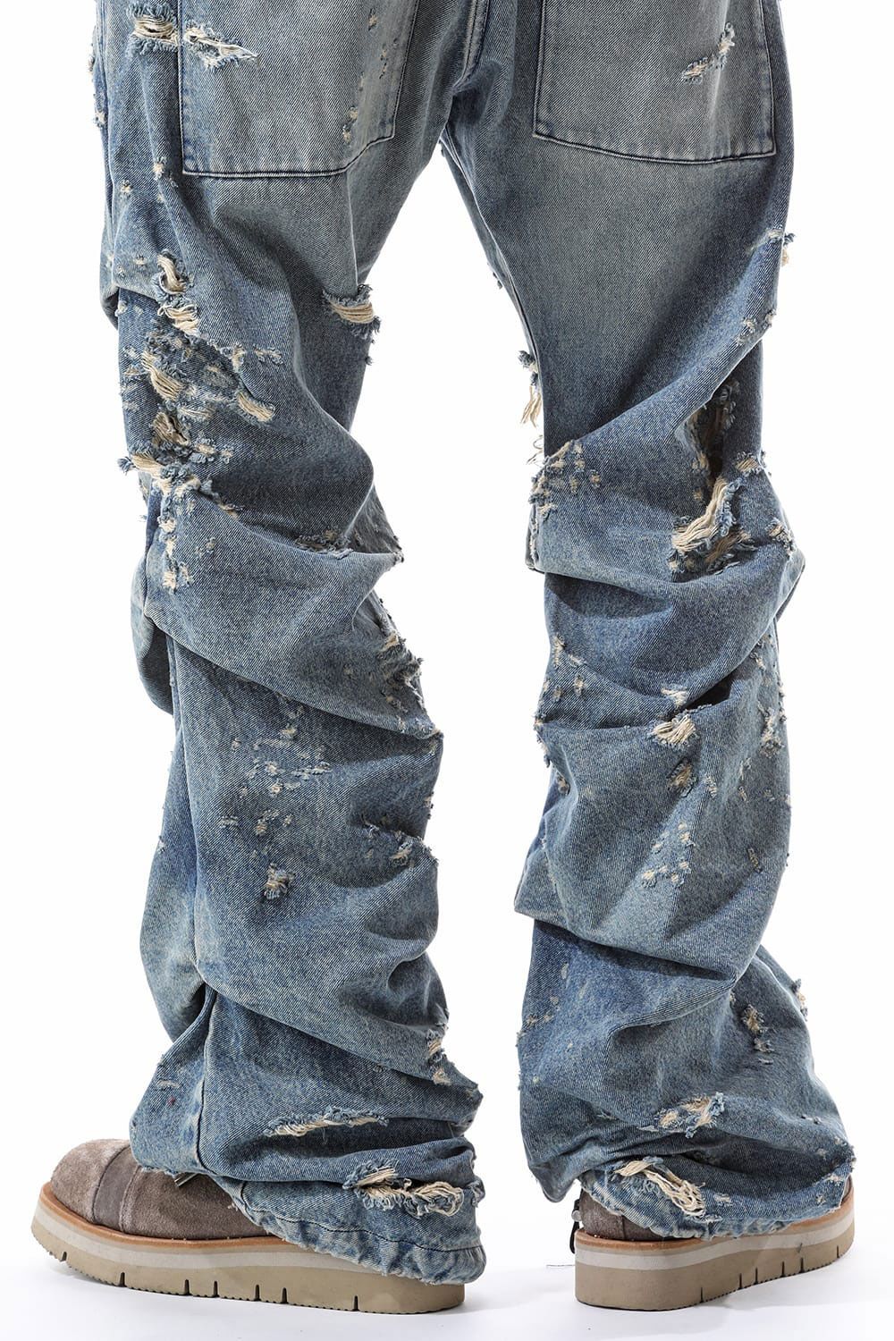 Denim Tuck Slim Baggy Pants / インディゴ
