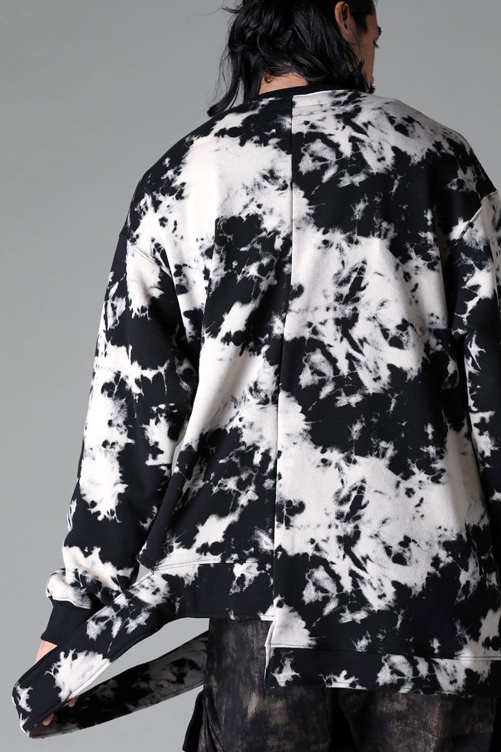 アシンメトリークルーネック / ASYMMETRY CREW NECK / ブラック×アイボリー / ag-12081-1