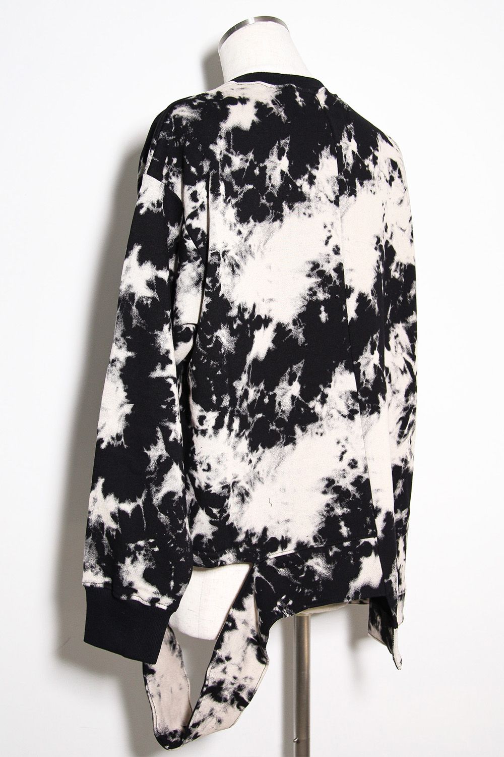 アシンメトリークルーネック / ASYMMETRY CREW NECK / ブラック×アイボリー / ag-12081-1