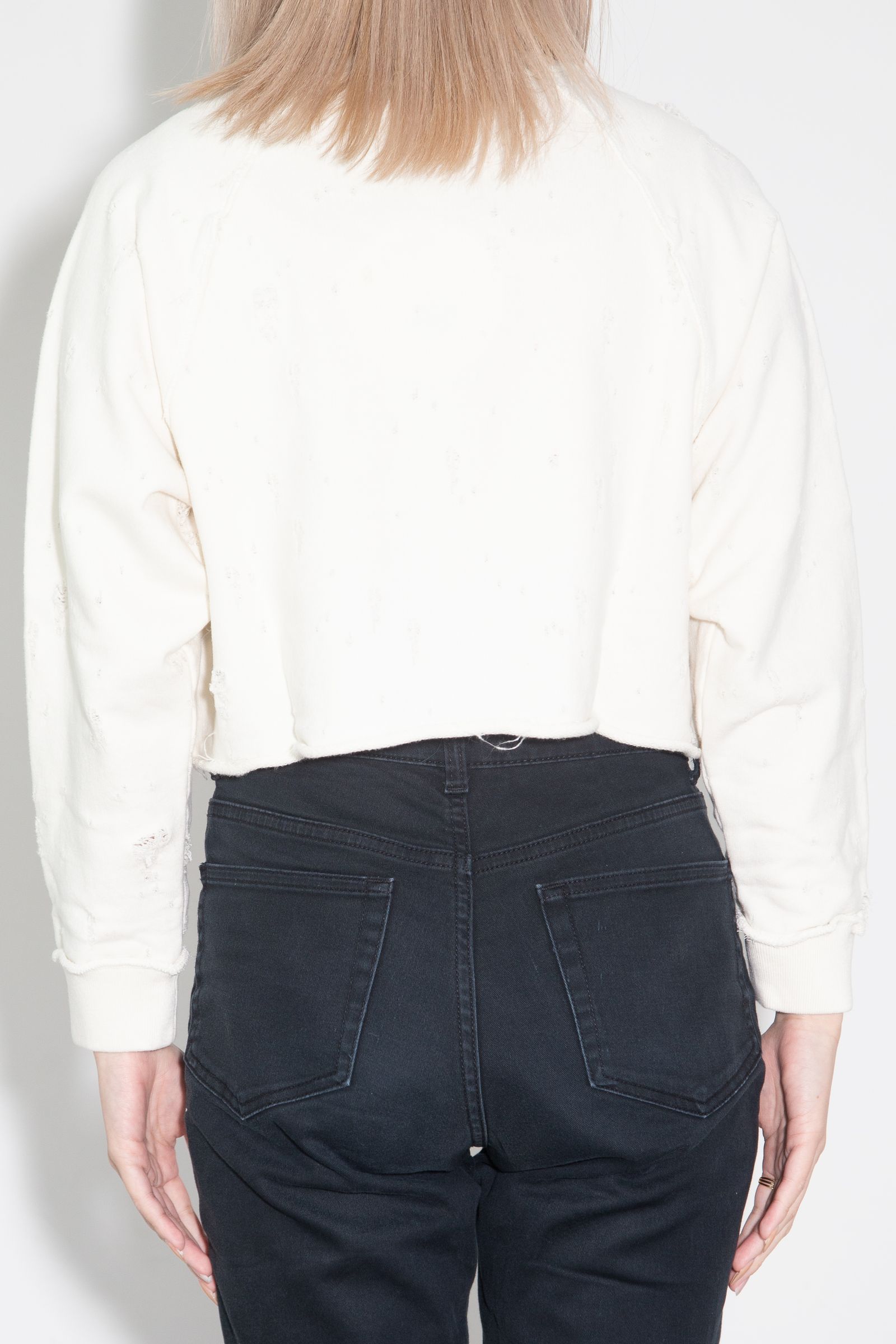 [ラスト1点] IT’S SO HYSTERIC ショート丈スウェット / ホワイト