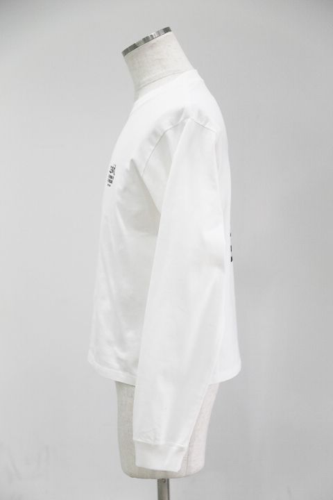 [ラスト1点 サイズM] MESSAGE AND FACE L/S TEE / ホワイト