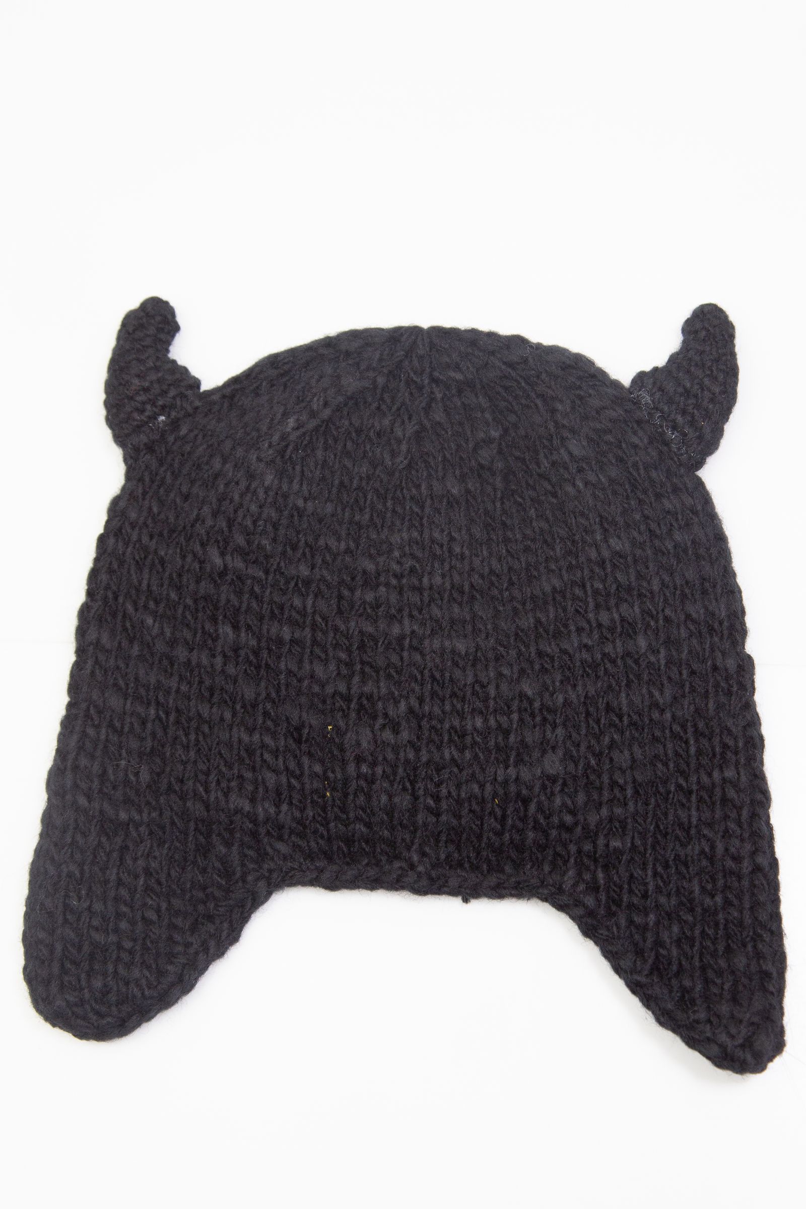 SEE NO EVIL 手編みニットキャップ / ブラック