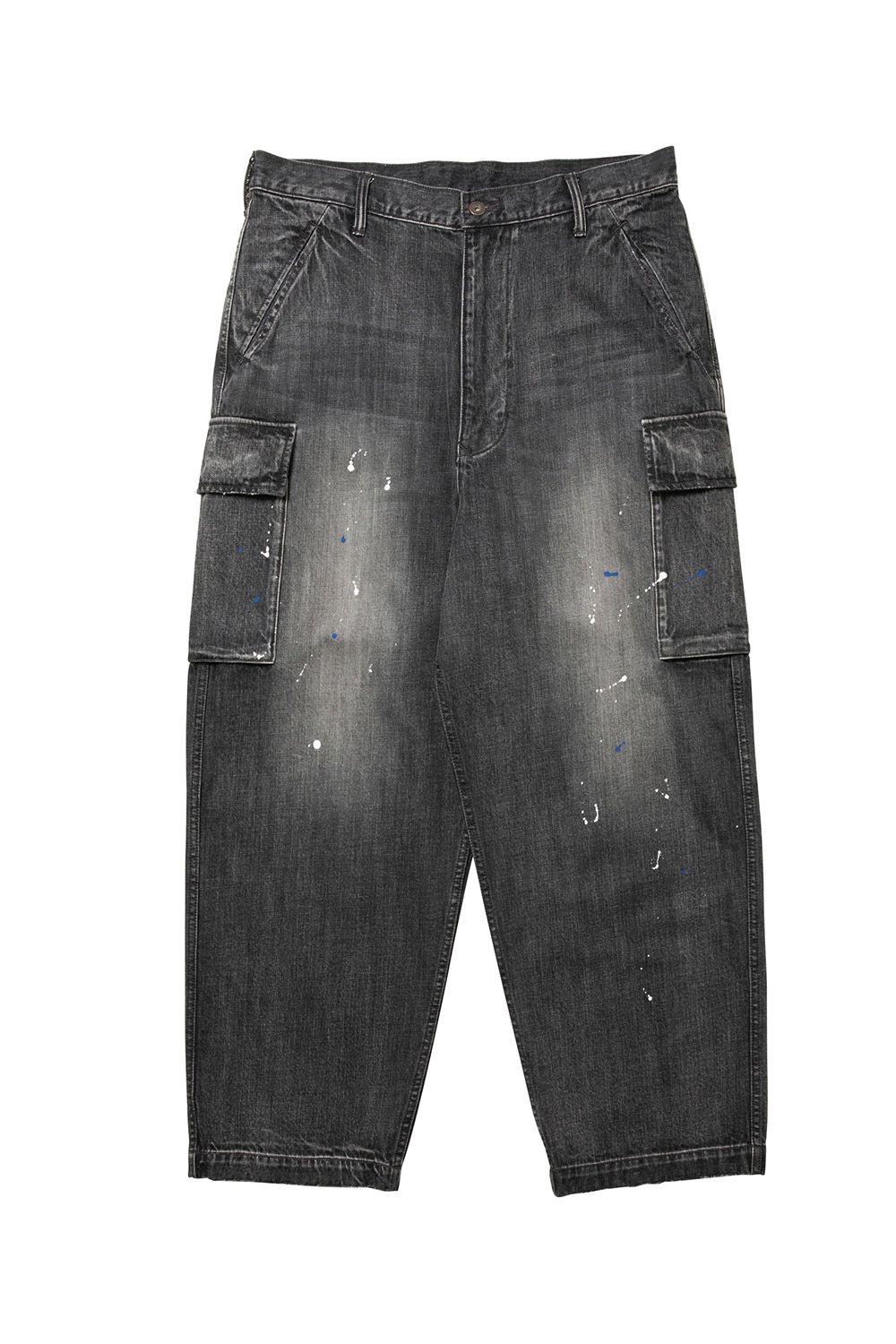 DENIM CARGO PANTS / ブラック