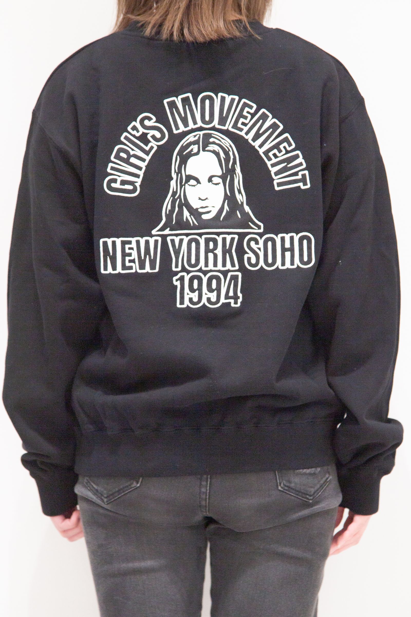ARCH LOGO AND FACE PATCH SWEATSHIRT / ブラック