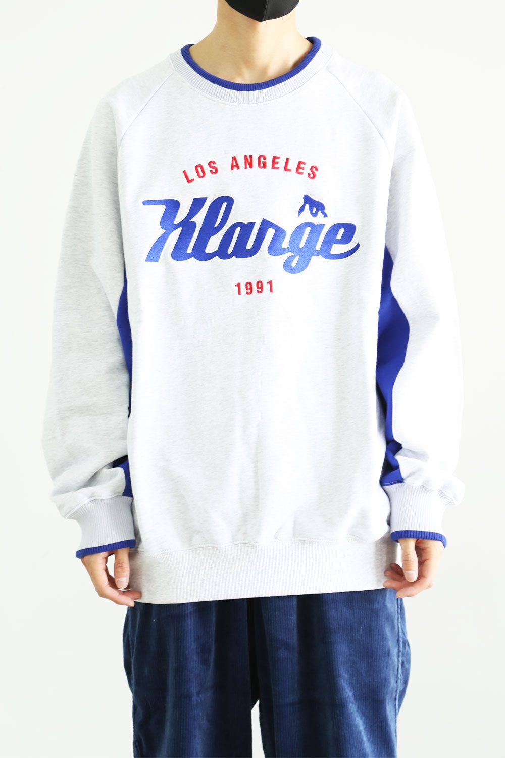 XLARGE - 【人気リピート商品】TEAM LOGO 2TONE CREWNECK SWEAT