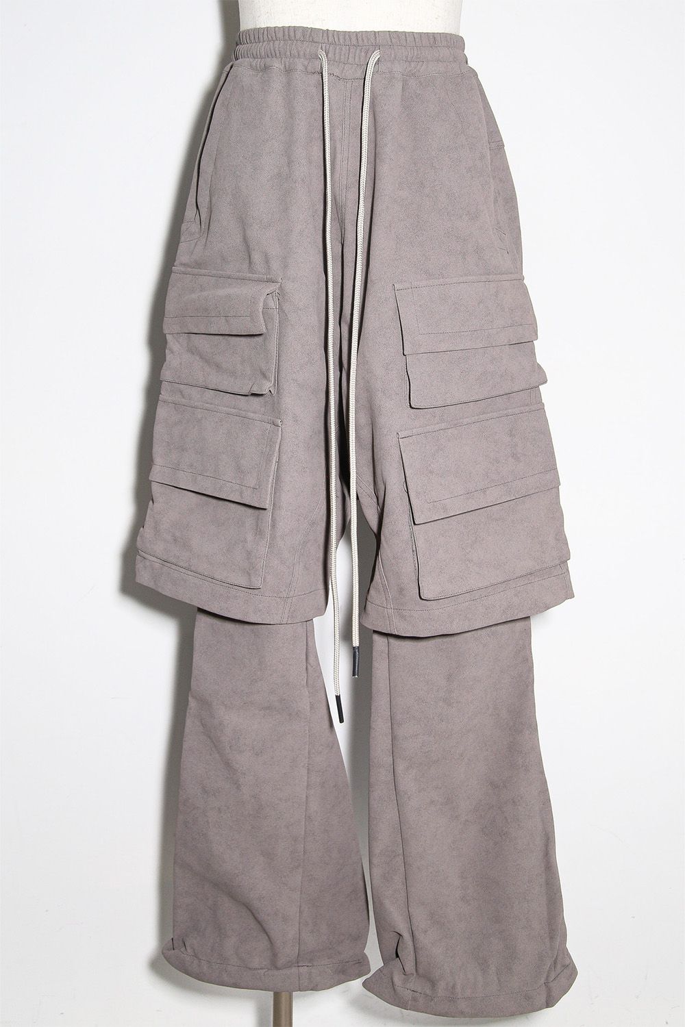 レイヤードブーツカットパンツ / LAYEDER BOOTS CUT / グレー / ag-12009