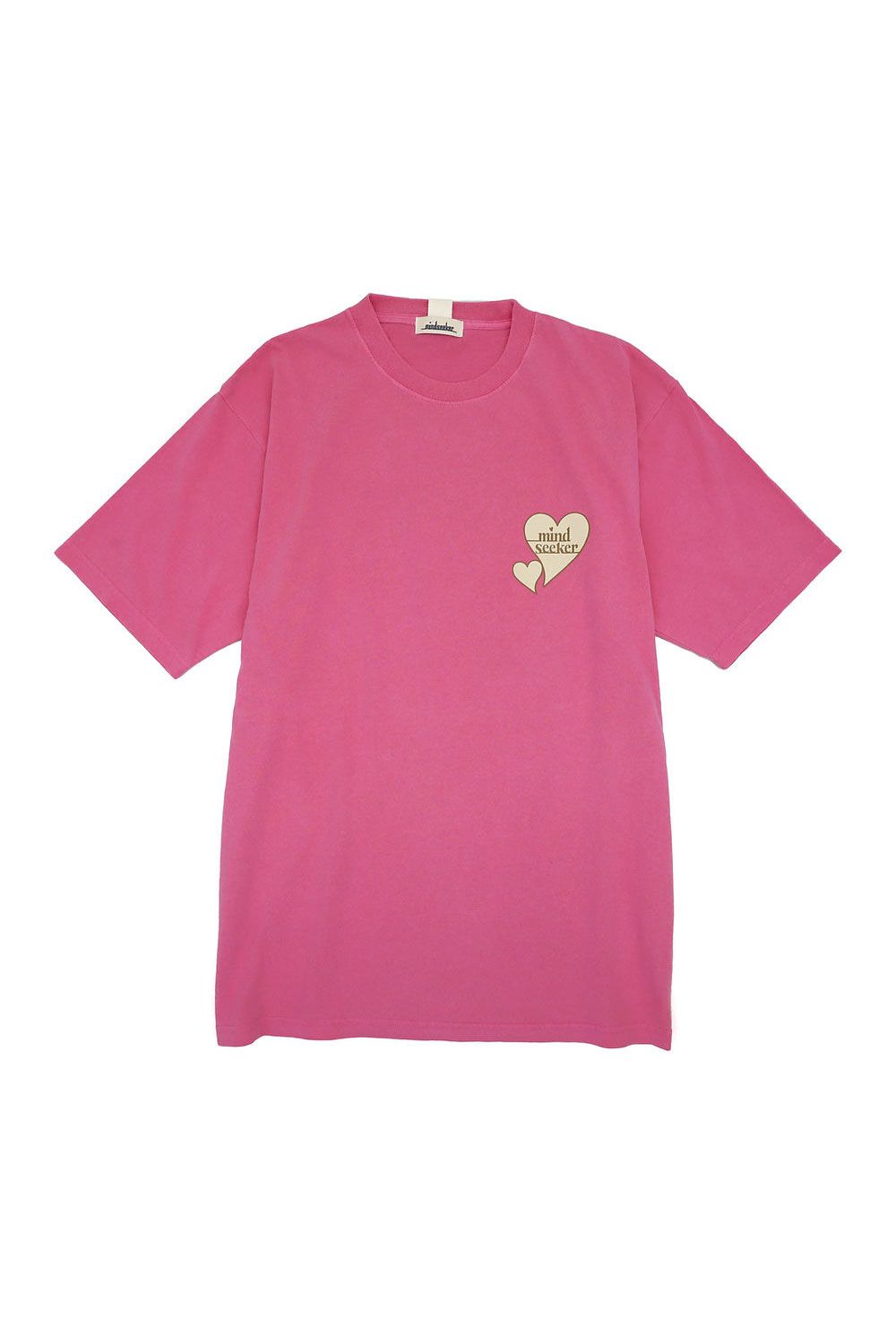 WHITE HEART LOGO PIGMENT TEE / ピンク