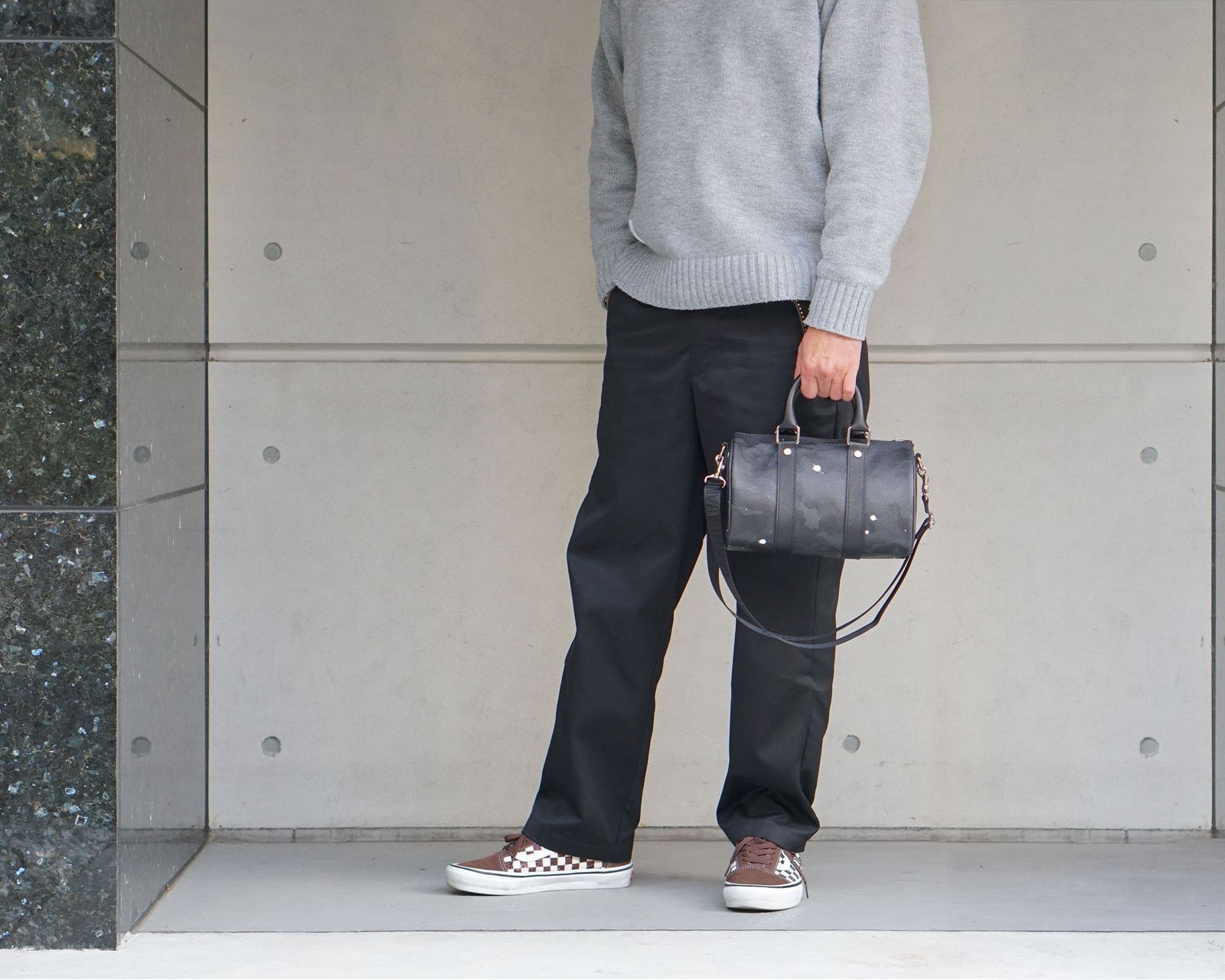 [4月下旬頃入荷予定] ミニボストンバッグ / ブラックカモ