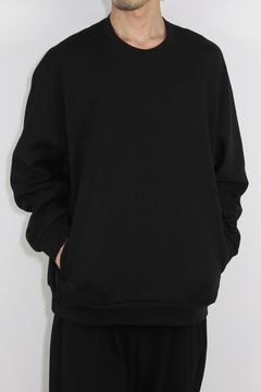 CO/PE DOUBLE KNIT SWEAT SHIRTS / ブラック