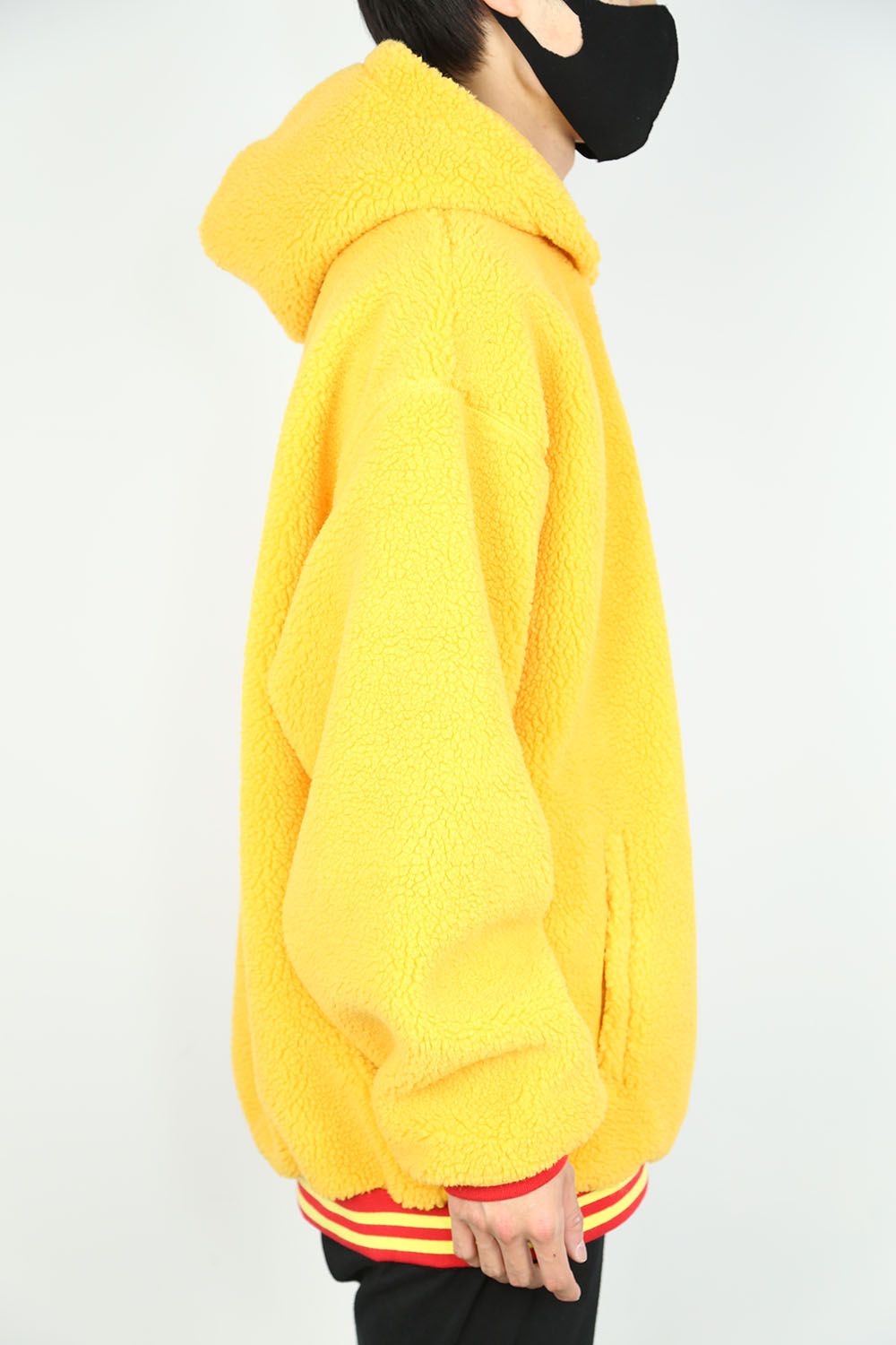 XLARGE - HALF ZIP BOA HOODIE / イエロー 
