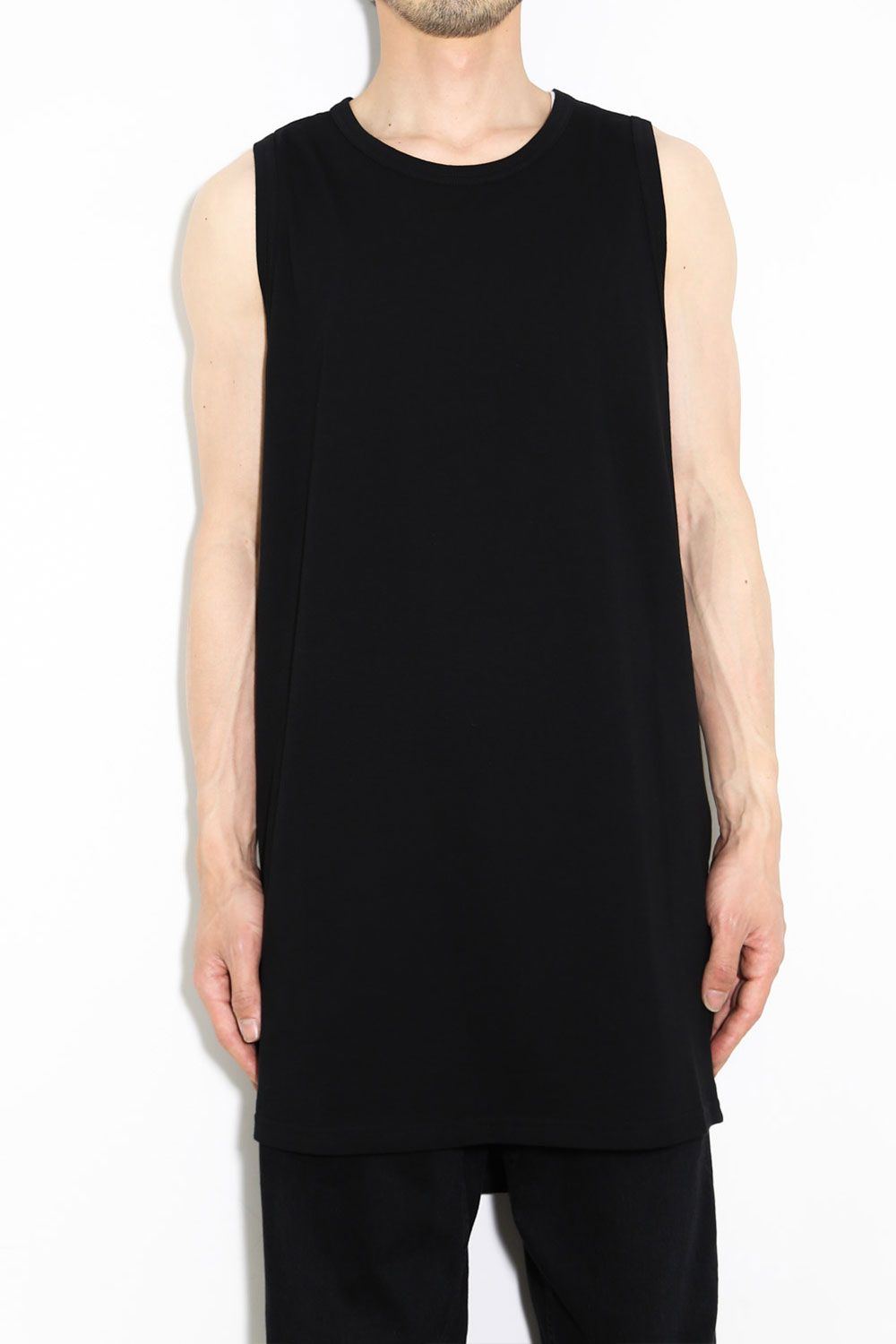 ロングタンクトップ / Long Tank Top / ブラック / ag-6083-1