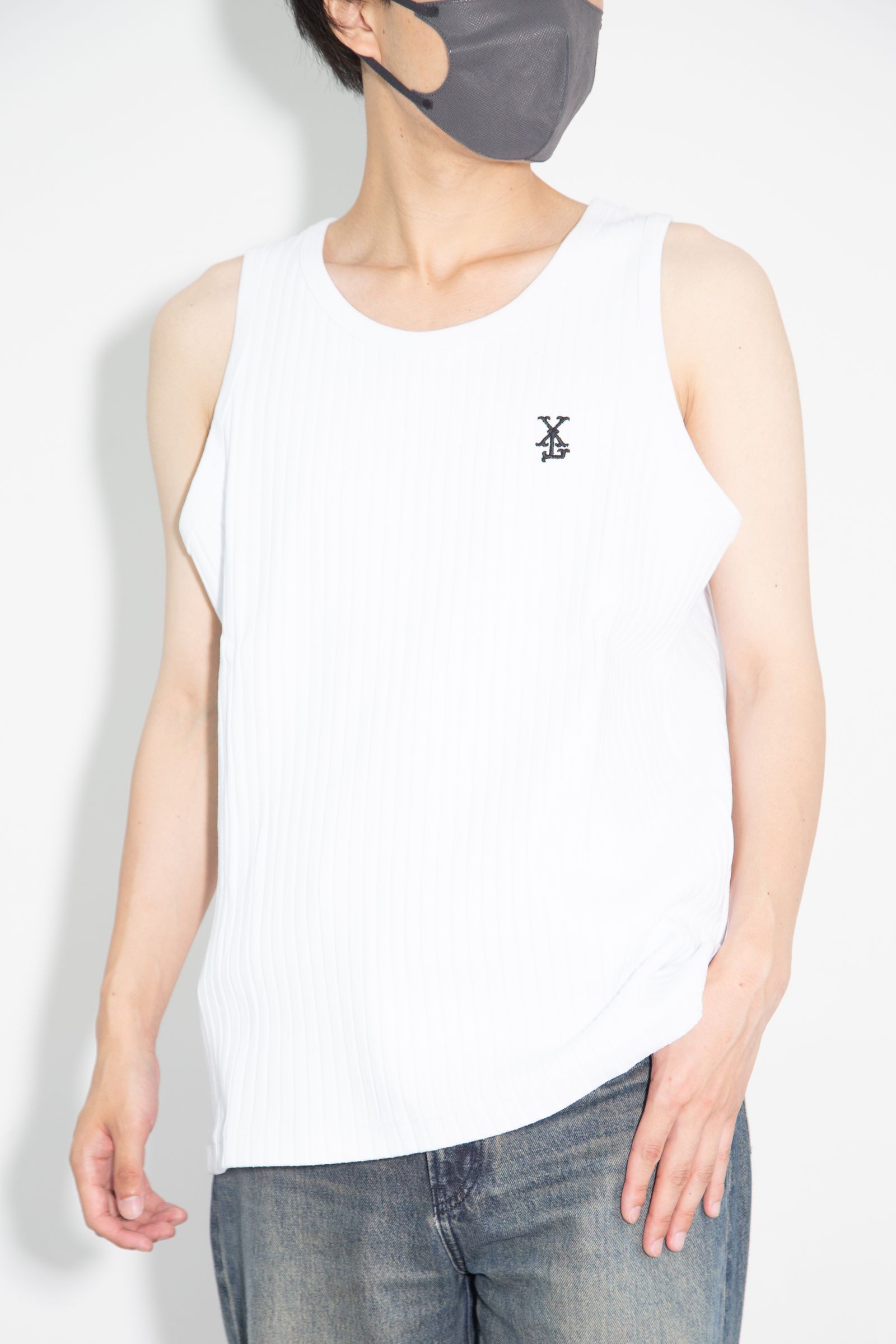 DROP NEEDLE RIB TANK TOP / ホワイト