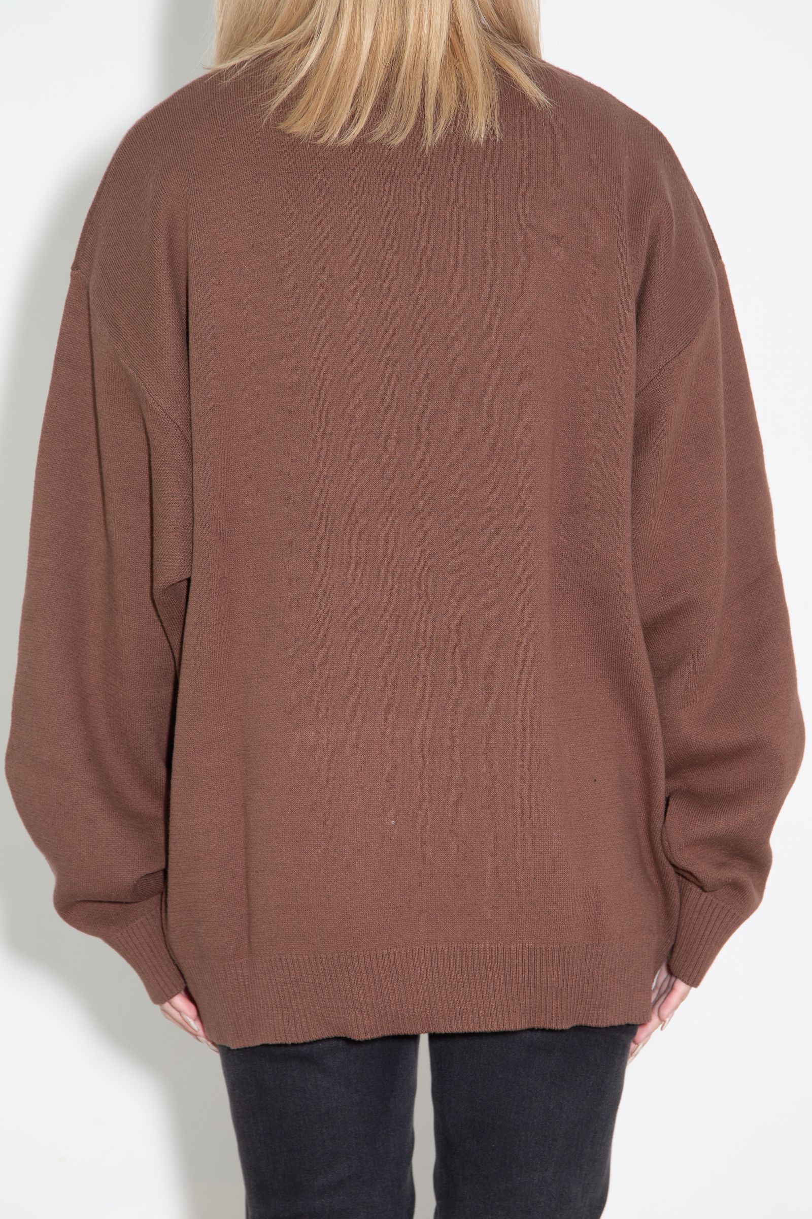 GIRL POWER LOGO JACQUARD KNIT TOP / ブラウン