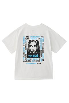 MESSAGE BOX FRAMED FACE S/S TEE / ホワイト