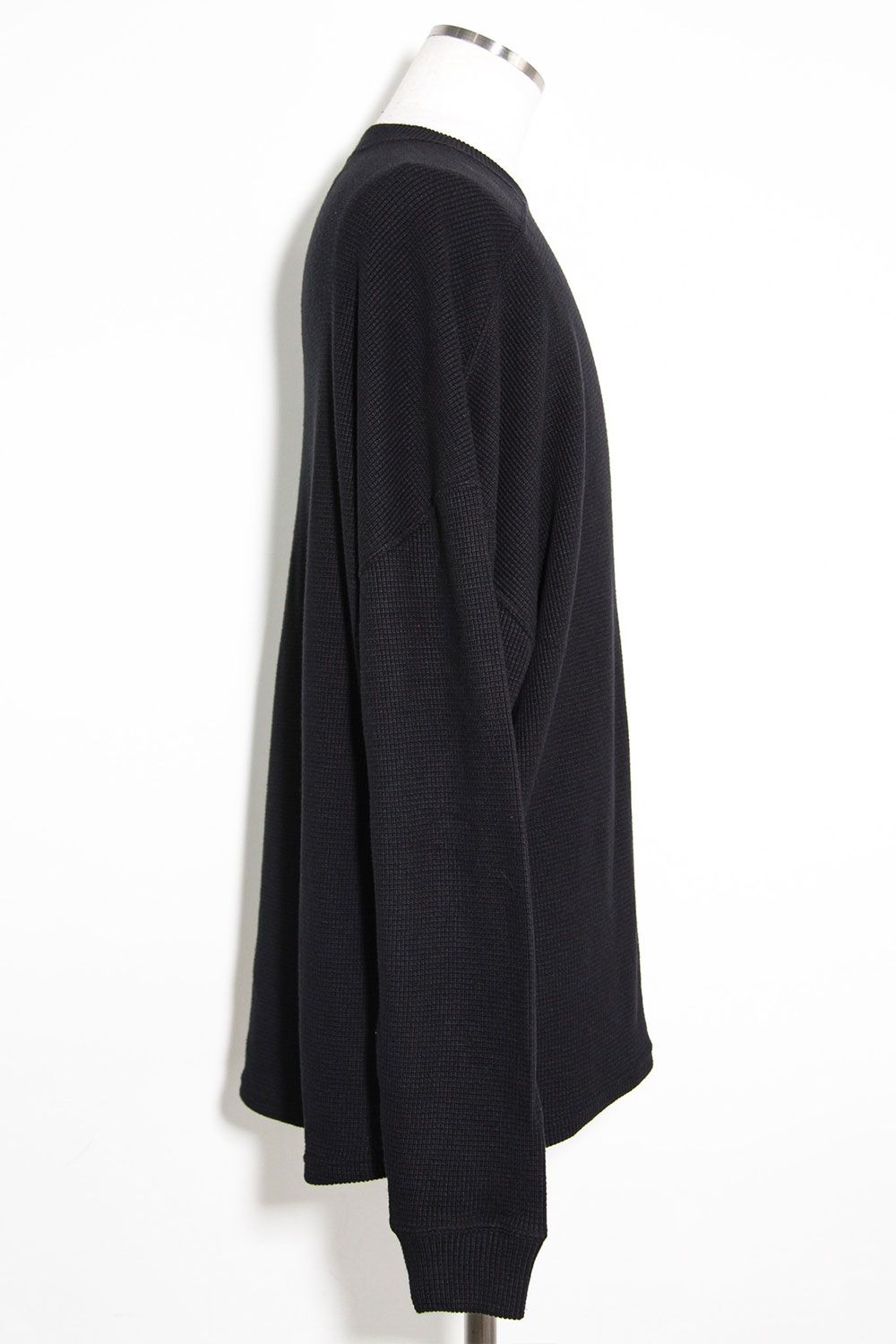 リブニットオーバーサイズトップ / Rib Knit Over Size Top / ブラック / ag-10093-2