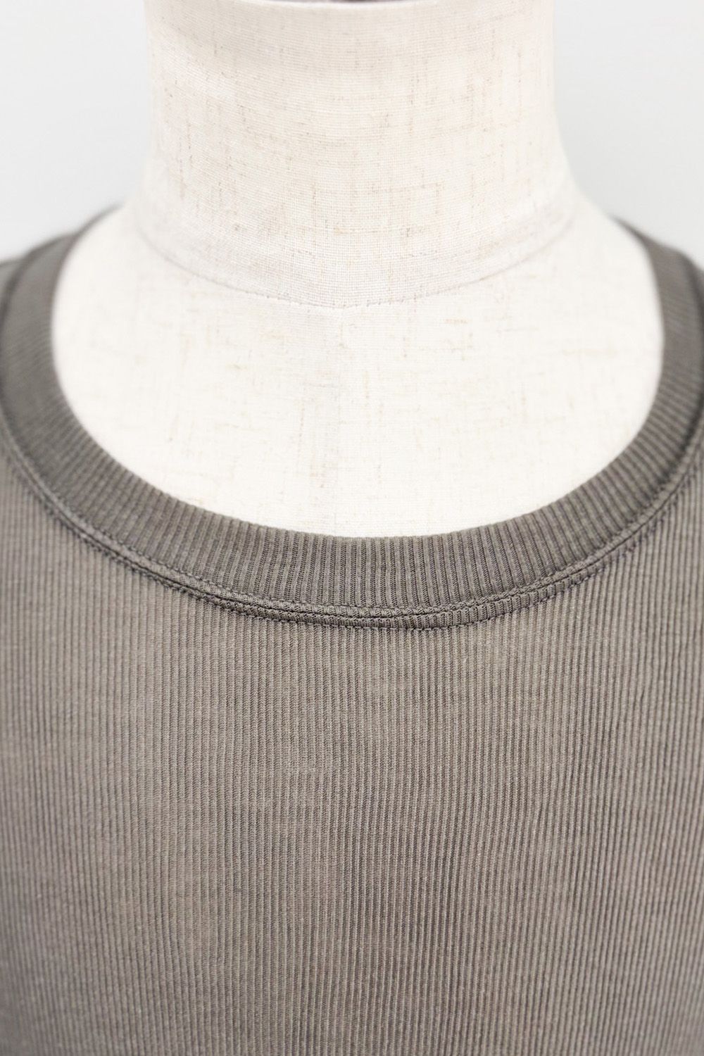 RIB LONG TANK TOP / グレー