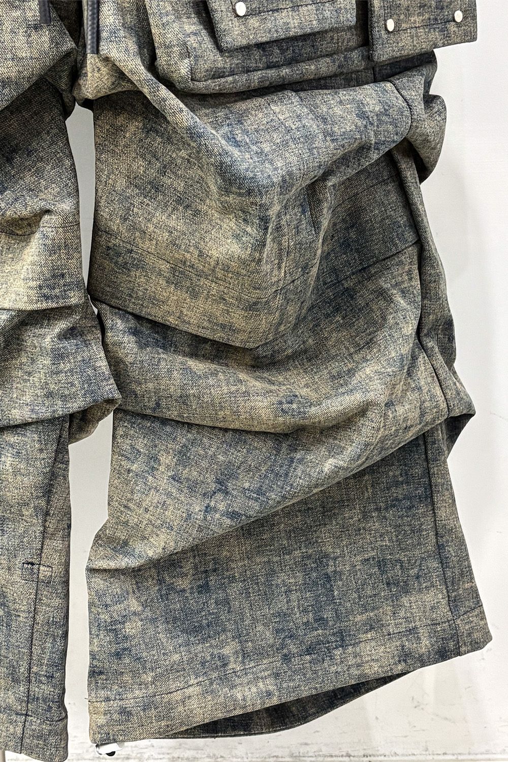 BLENDED SHADES DENIM CARGO TUCK WIDE PT / スチールブルー