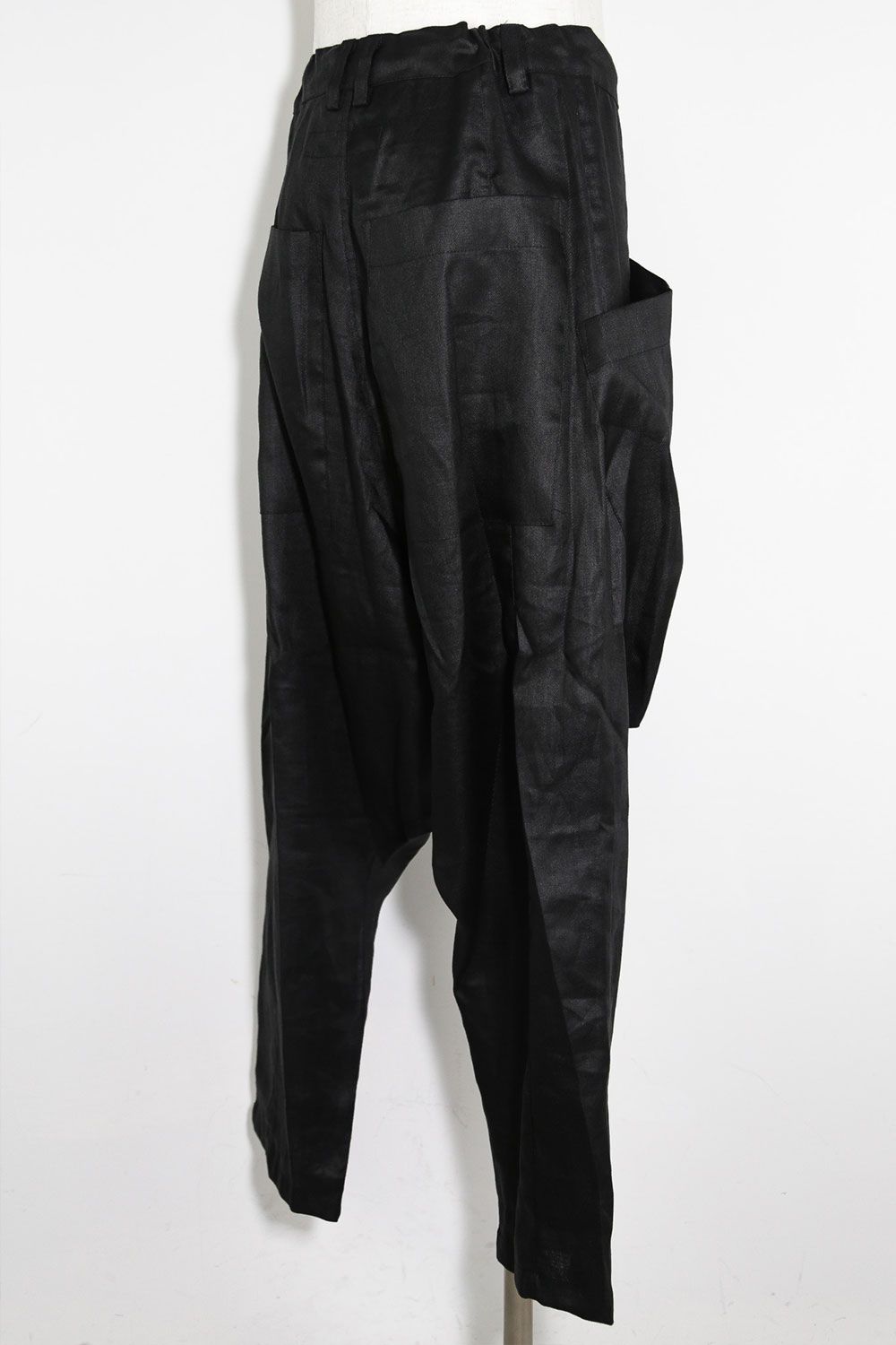 ヘリンボーンサルエルワイドパンツ / Heringbone Sarouel Wide Pants / ブラック / ag-9033