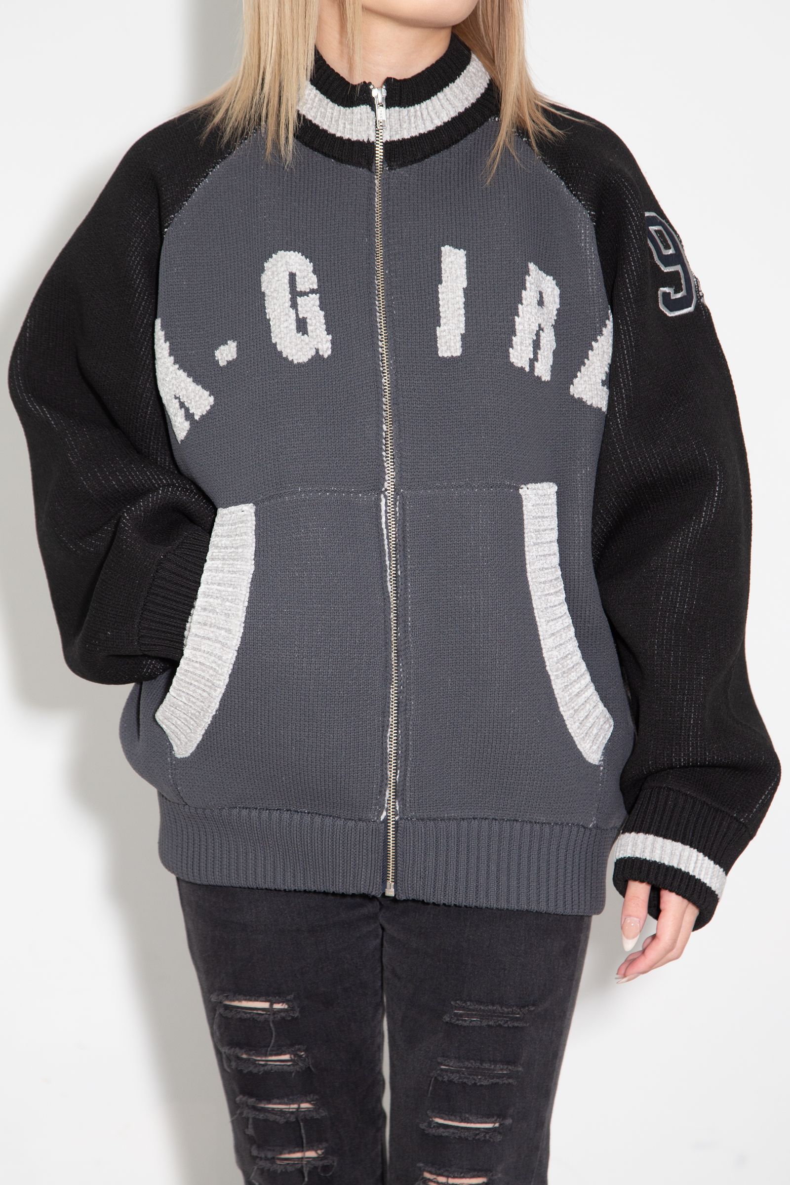 STADIUM KNIT JACKET / ブラック