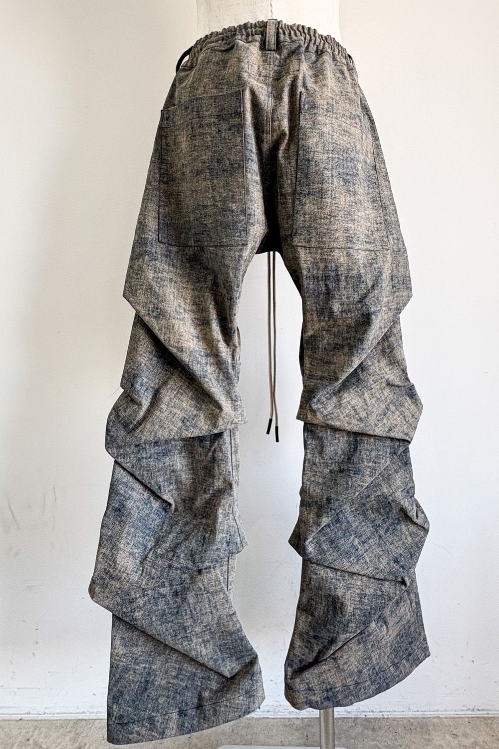 [ラスト1点 サイズ2] BLENDED SHADES DENIM TUCK BOOTS CUT PT / スチールブルー